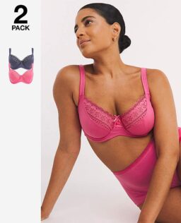 2 Pack Jane Full Cup Wired Bras