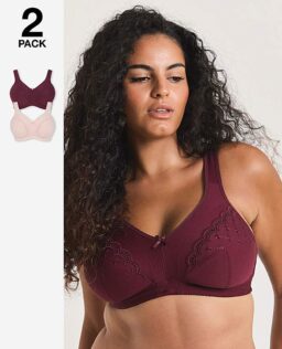 2 Pack Sally Minimiser Non Wired Bras