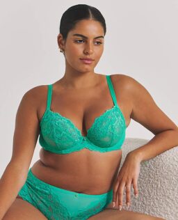 Ann Summers Sexy Lace DD Plus Bra Green