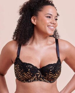 Curvy Kate Boost Lace Balcony Bra - Leopard Print - Polyester - £34.00 - Ref 8669