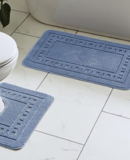 Damart Armoni Non-Slip Pedestal & Bath Mat Set