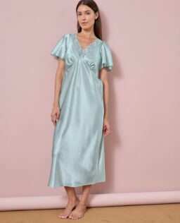 Damart Satin Lace Trim Nightdress