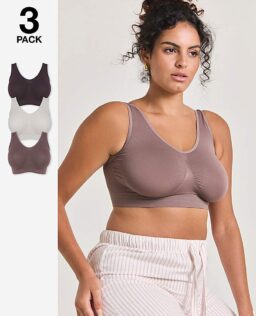 Pretty Secrets Seamless Comfort Tops - Truffle Multi